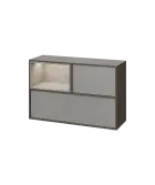 ERE H1231 L horní modul, levý, 2-výklop/nika, 770x1200x400, metalická